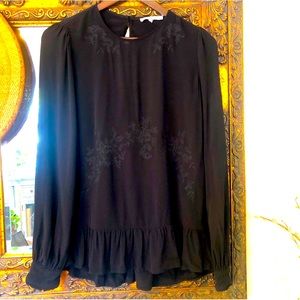 Black embroidered boho blouse Ro&de